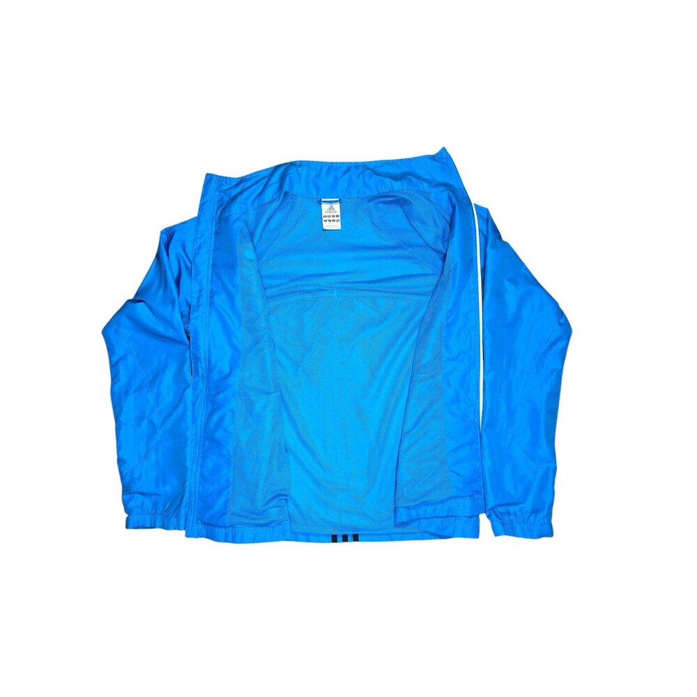 Adidas Blue Full Zip Windbreaker Jacket Menβs Large Athletic - Picture 4 of 5